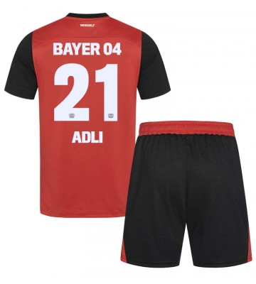 Bayer Leverkusen Amine Adli #21 Primera Equipación Niños 2024-25 Manga Corta (+ Pantalones cortos)